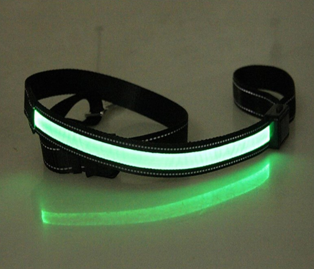 Solar/USB LED Hundehalsband