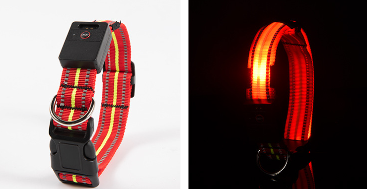 Wasserdichtes Glasfaserhalsband mit magnetischer Aufladung für Haustiere