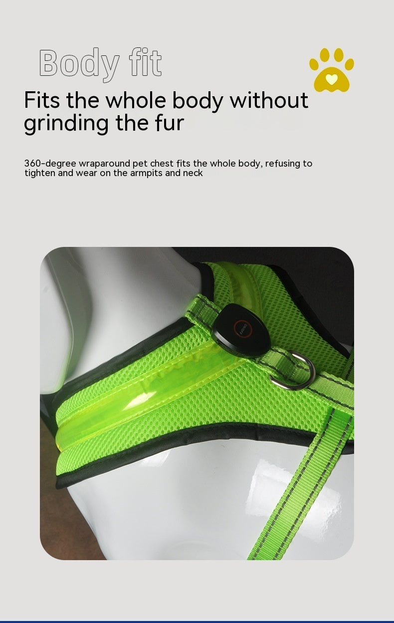 USB-aufladbares Hundegeschirr: Komfortabel, Atmungsaktiv und Sicher