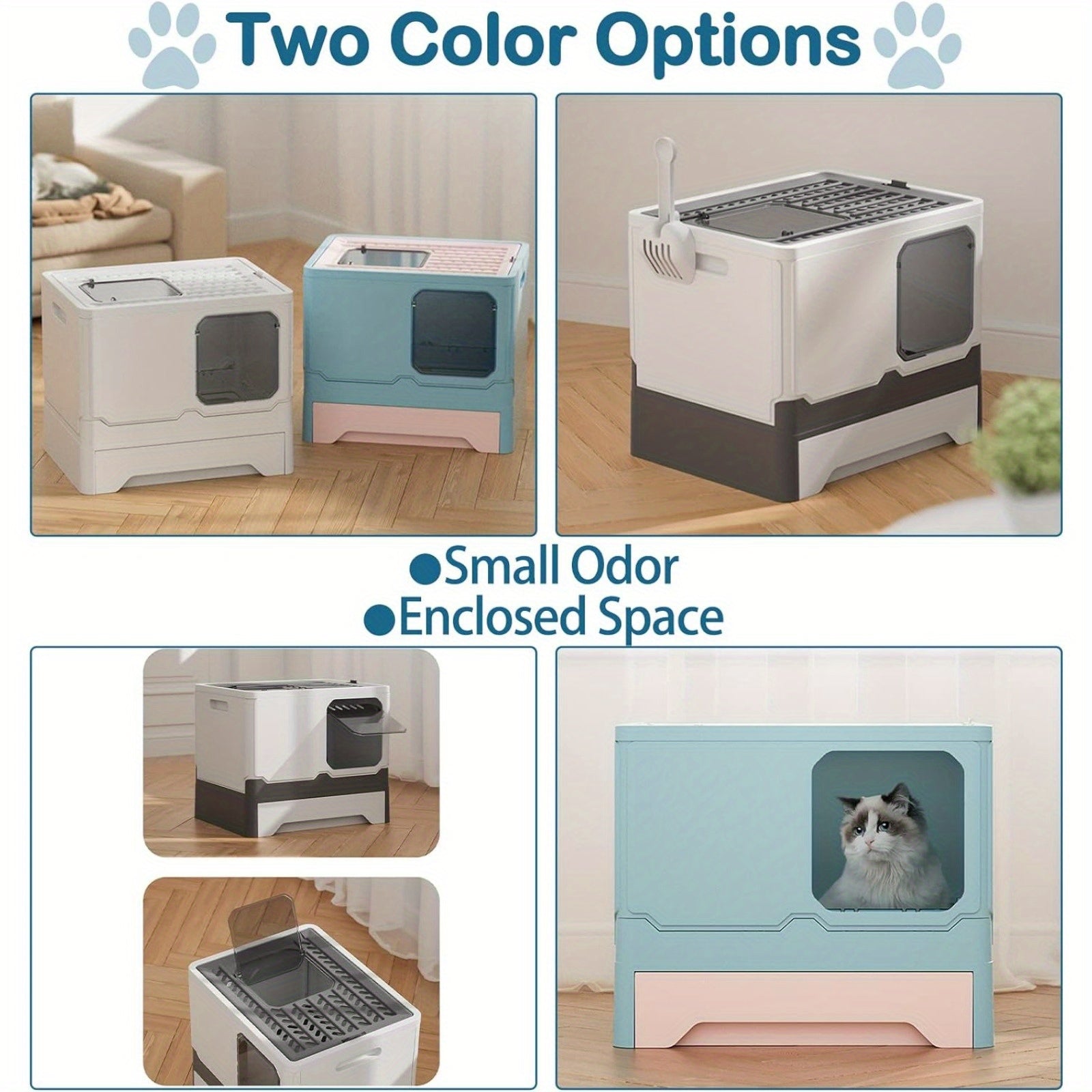 Faltbare Katzentoilette mit Deckel