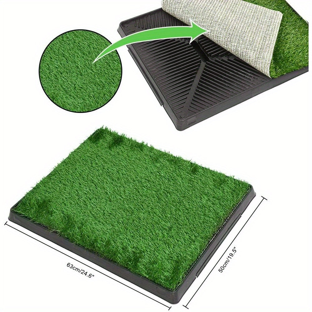 Hundetoilette mit Gras Trainingsmatte für Welpen zur Stubenreinheit, waschbar