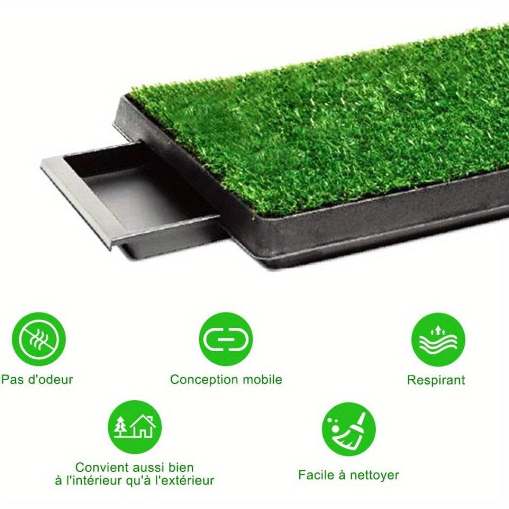 Hundetoilette mit Gras Trainingsmatte für Welpen zur Stubenreinheit, waschbar