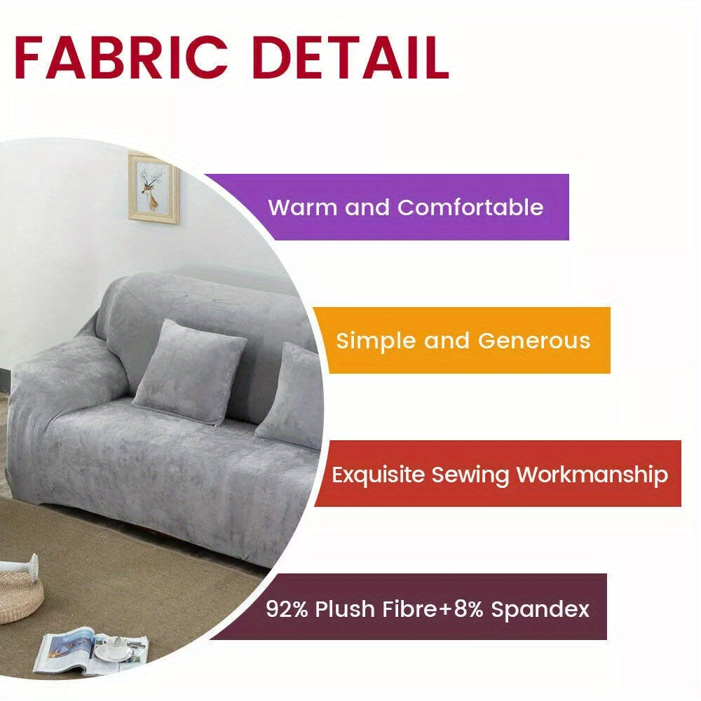 2 Sitzer Schonbezug Samt Sofa Couch Abdeckungen