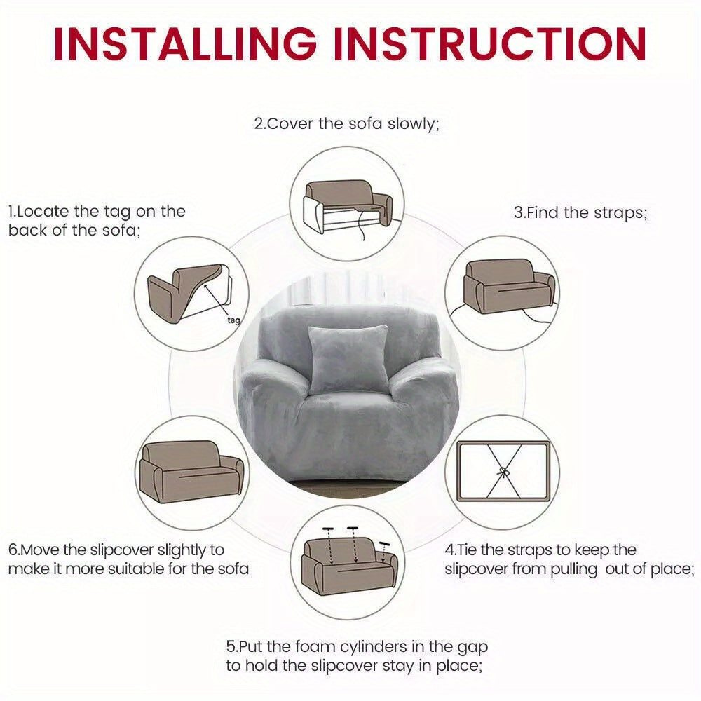 2 Sitzer Schonbezug Samt Sofa Couch Abdeckungen