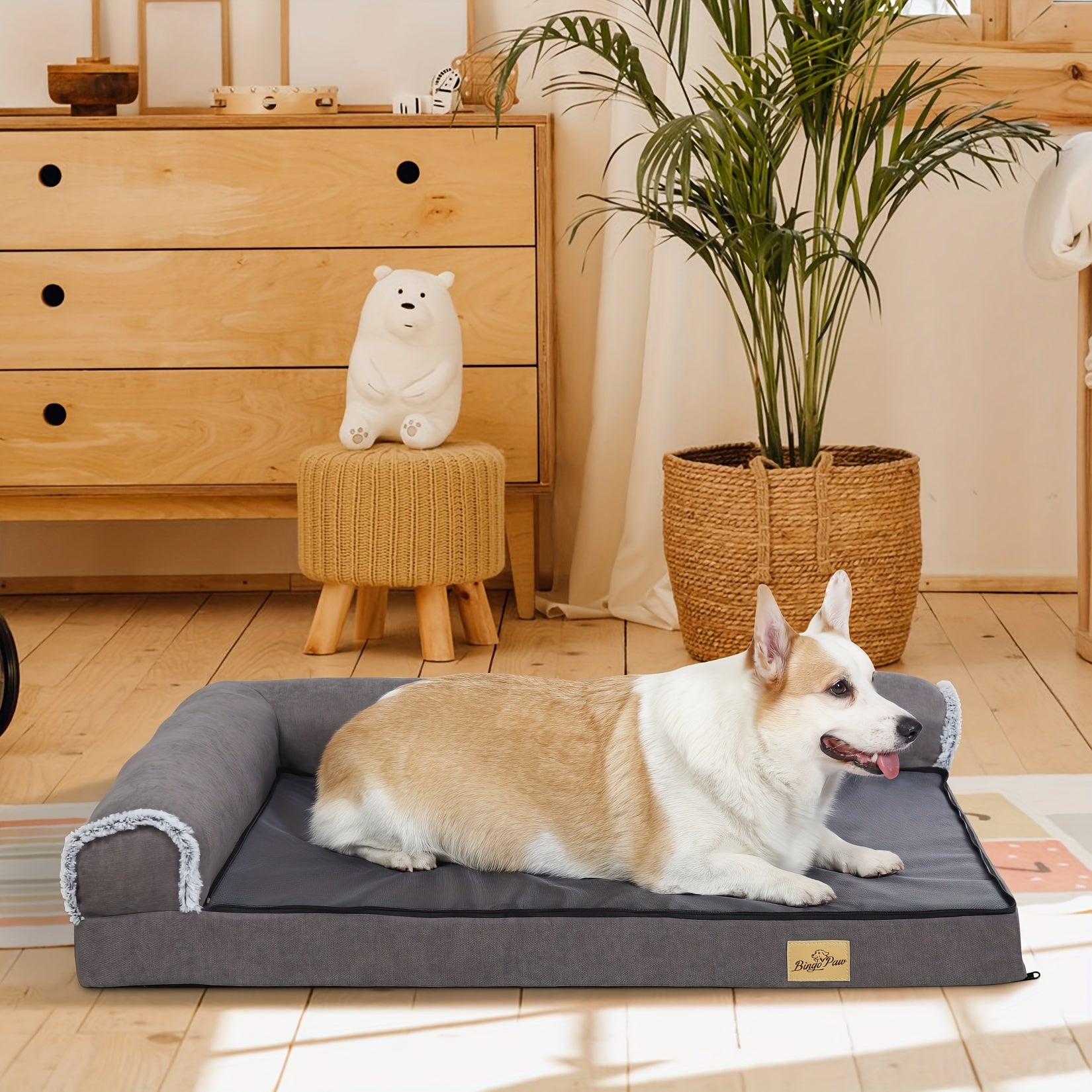 Orthopädisches Hundebett mit Schaumstoffkissen