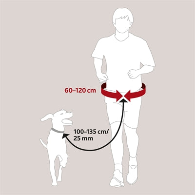 Trixie-Taillengürtel Mit Jogging-Linie Schwarz GÜRTEL 60-120 CM LINIE 100-135 CM
