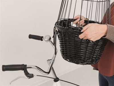 Trixie Weidenradkorb Vorne Schwarz Mit Kissen Und Kapuze 50X41X35 CM