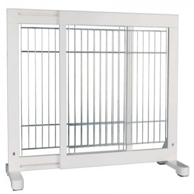 Trixie-Schleusentor Ausfahrbar Weiss 65-108X61 CM