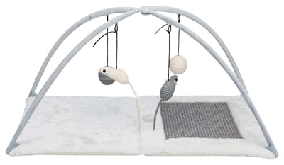 Trixie-Krebsmatte Mit Spielzeug Auf Kordel Grau 60X33X42 CM