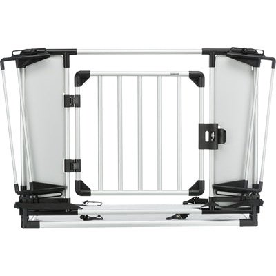 Trixie Trixy-Stammzaun Aluminium / Kunststoff Grau / Schwarz 94-114X69 CM