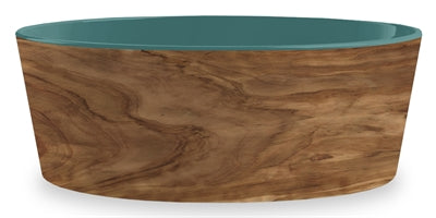 Tarhong Hund Oliv Melamin Holzdruck / Teal Meergrün 15,5X15,5X5,5 CM 700 ML