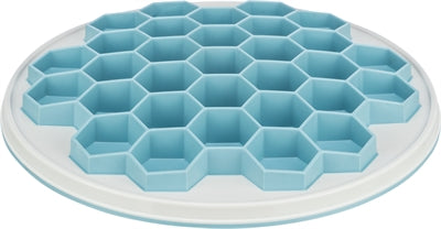 Trixie Slowfeeding Platehive Kunststoff / Tpr / Tpe Grau / Blau 30X30 CM