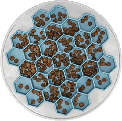 Trixie Slowfeeding Platehive Kunststoff / Tpr / Tpe Grau / Blau 30X30 CM