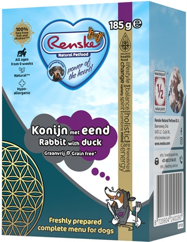 Renske Frisch Zubereitete Mahlzeit Ente Kaninchen Getreidefrei