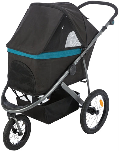 Trixie Hundebuggy Schwarz / Petrol BIS ZU 20 KG 60X120X112 CM