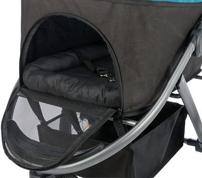 Trixie Hundebuggy Schwarz / Petrol BIS ZU 20 KG 60X120X112 CM