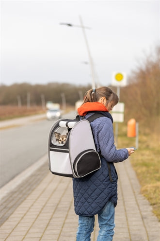 Trixie Dog Rucksack Chloe Hellgrau/Schwarz 39X27X43 CM