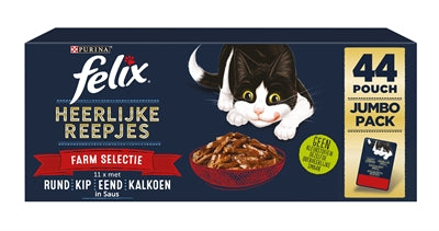 Felix Leckere Streifen Von Ausgewähltem Rindfleisch / Huhn / Ente / Pute 44X80 GR