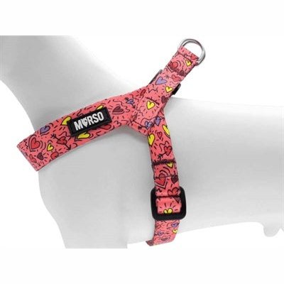 Morso Mini-Hundegeschirr Einstellbar Recycelt Rosa Think Pink