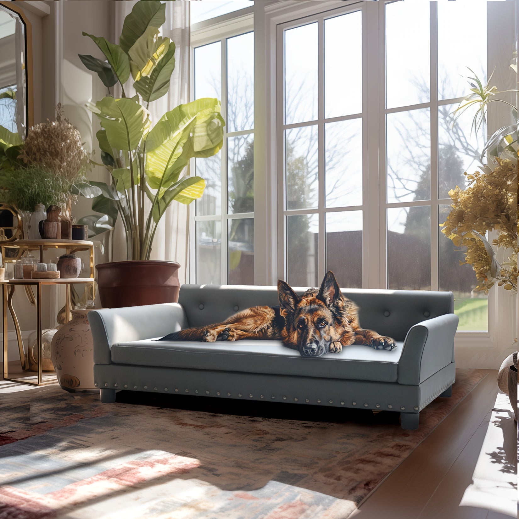 Modernes Chaiselongue-Sofa für Hunde mit abnehmbarem Bezug