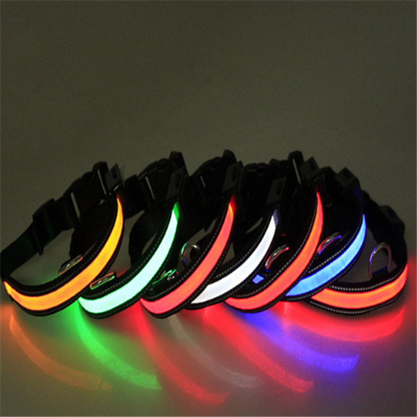 Solar/USB LED Hundehalsband