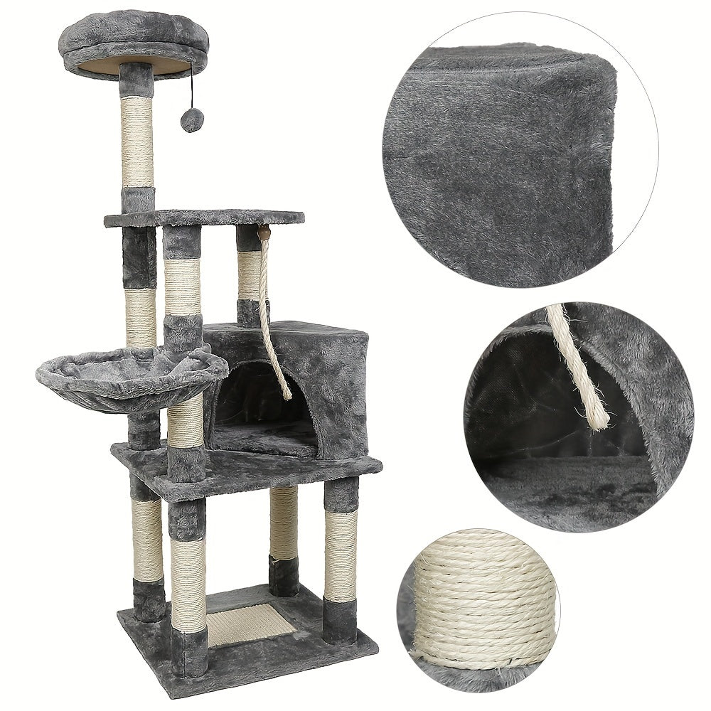 Katzenbaum, Katzenklettergerüst, Katzenklauensäule H135cm