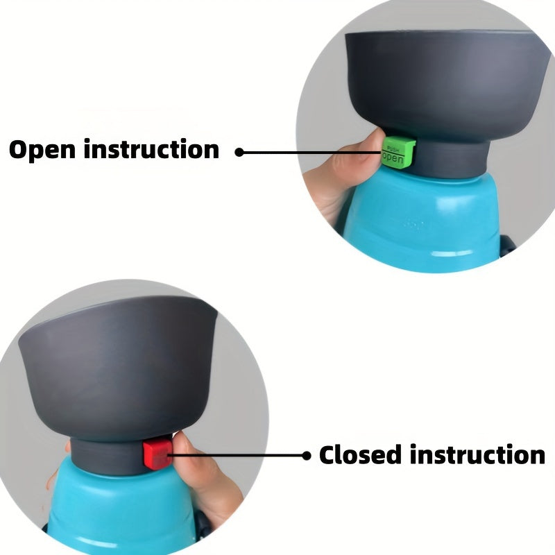 Tragbare Hundewasserflasche, Faltbarer Silikon-Hundewasserspender Mit Umhängeband