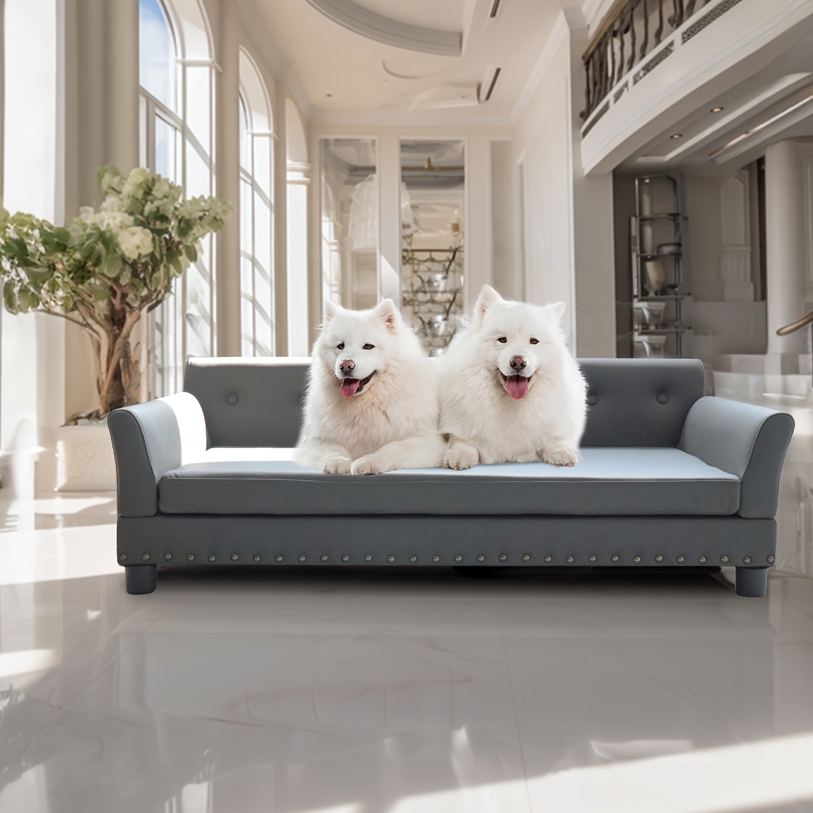 Modernes Chaiselongue-Sofa für Hunde mit abnehmbarem Bezug