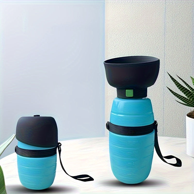 Tragbare Hundewasserflasche, Faltbarer Silikon-Hundewasserspender Mit Umhängeband