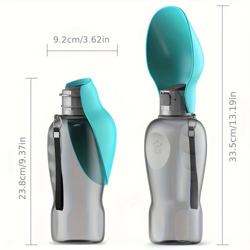 Tragbare 800 ml Hundewasserflasche mit Umhängeband