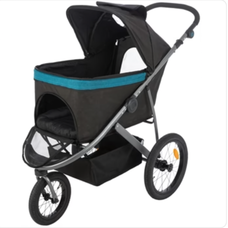 Hundebuggy Schwarz / Petrol BIS ZU 20 KG - myfurryfriends.de