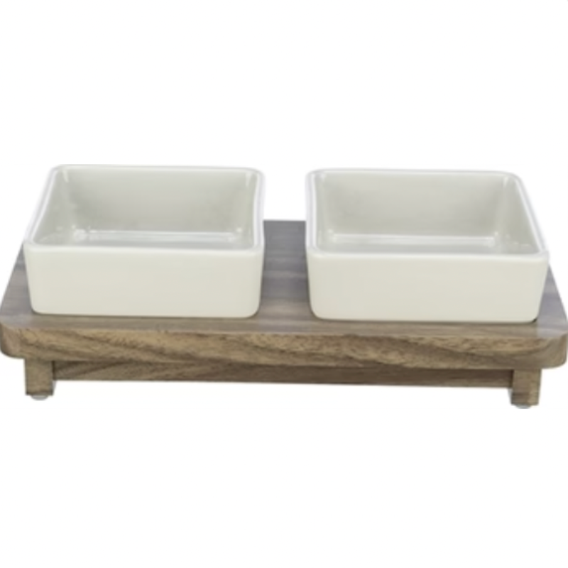 Hundeset Citystyle Keramik Grau / Braun