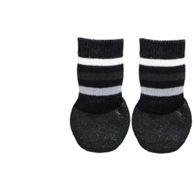 Hundesocken Anti-Rutsch Mit Gummibeschichtung Rundum Schwarz - myfurryfriends.de