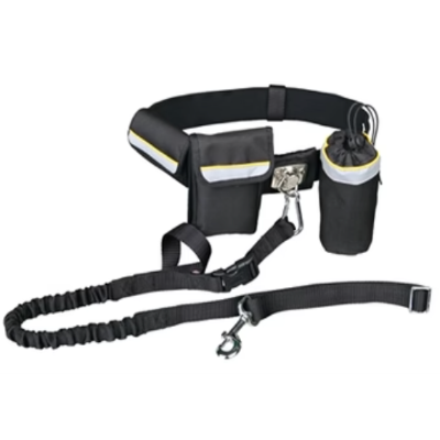 Taillengürtel Mit Jogging-Leine Schwarz GÜRTEL 60-120 CM LINIE 100-135 CM - myfurryfriends.de