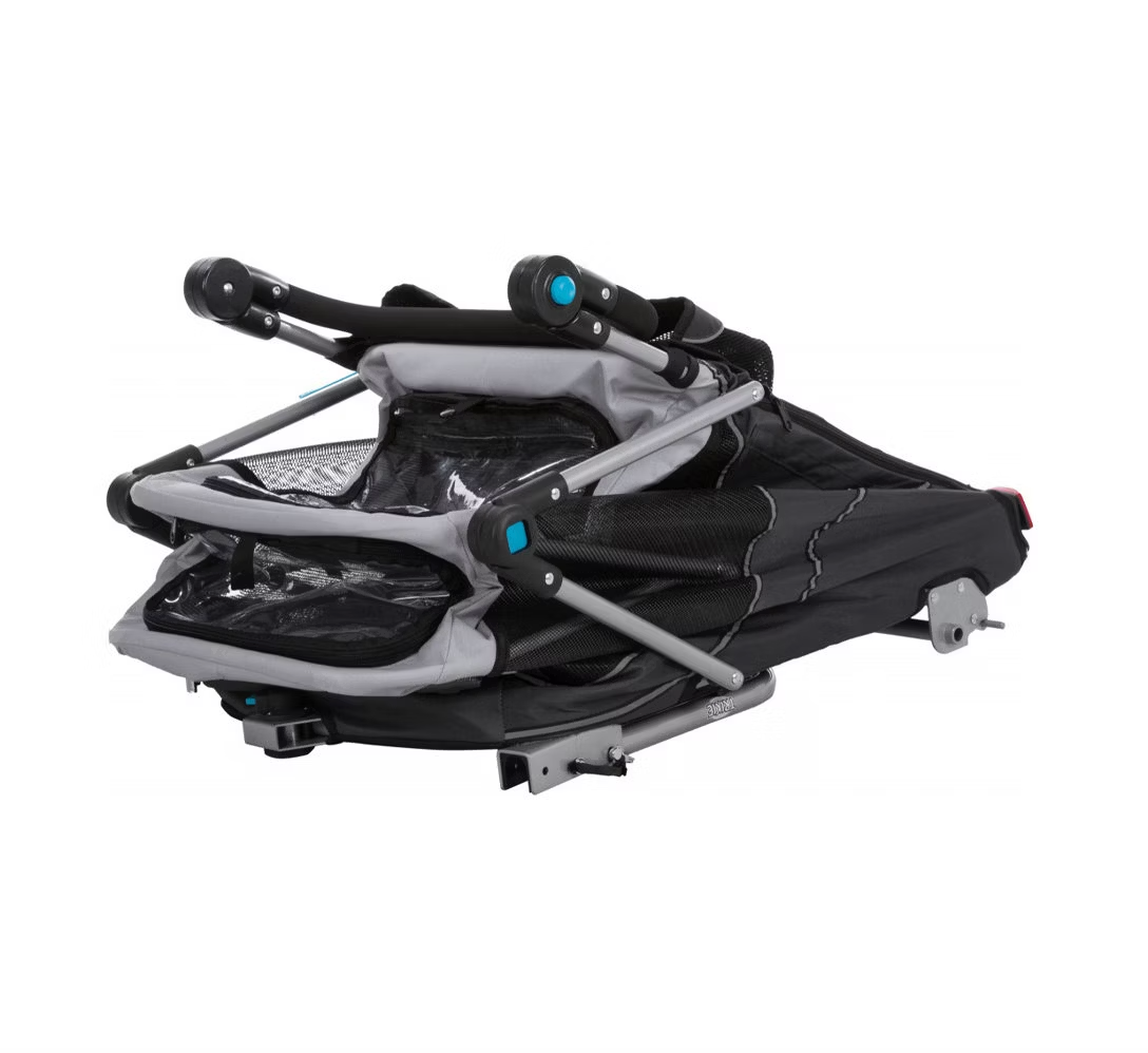 Foldable bicycle trailer gray