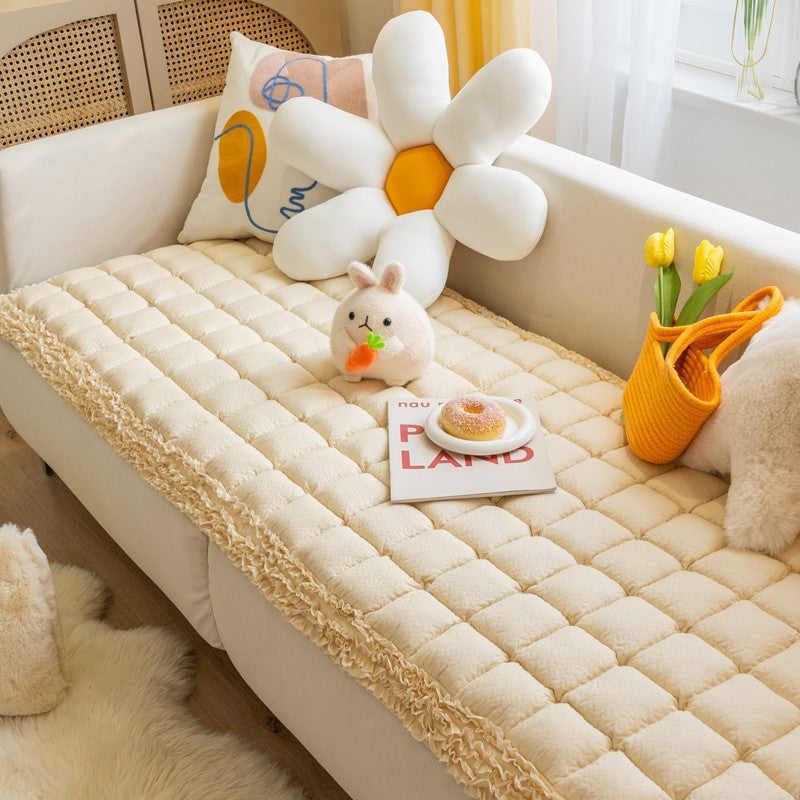 Handmade sofa mat, machine washable