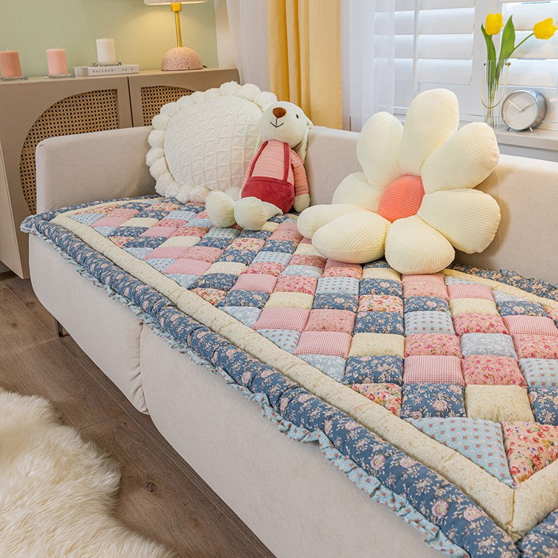 Handmade sofa mat, machine washable