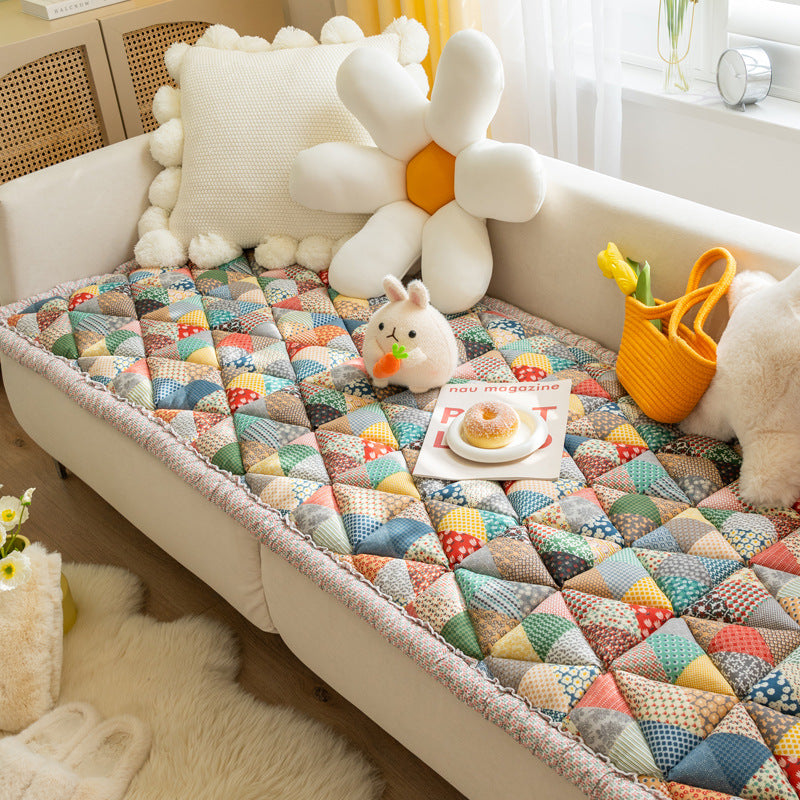 Handmade sofa mat, machine washable