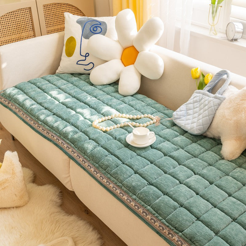 Handmade sofa mat, machine washable