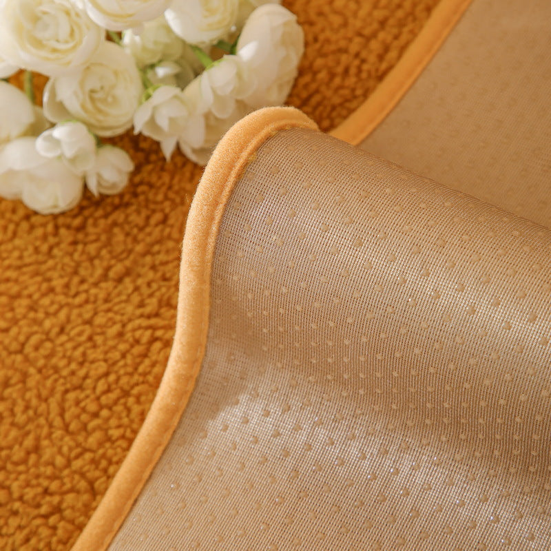 Einfarbiger Sofabezug aus hochwertiger Lammwolle