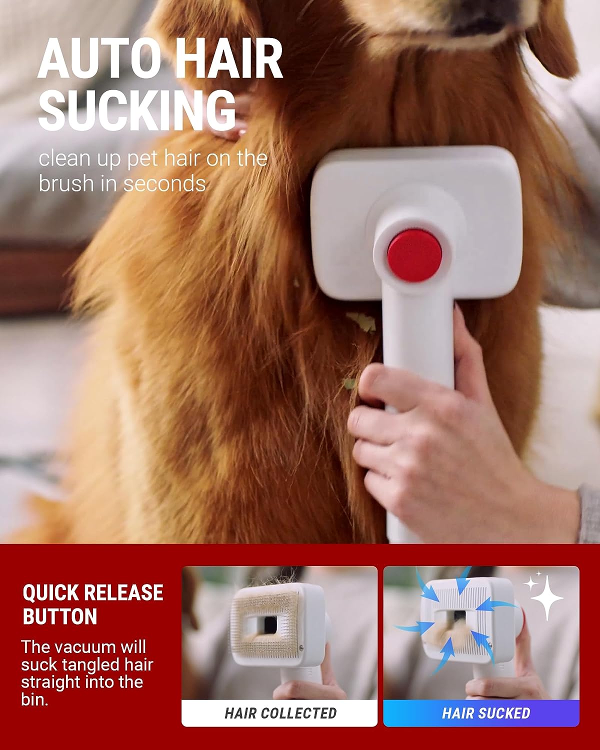 VacLife animal hair vacuum cleaner for grooming with clippers