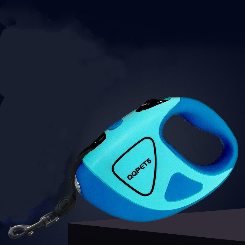 Automatic retractable fiber LED leash