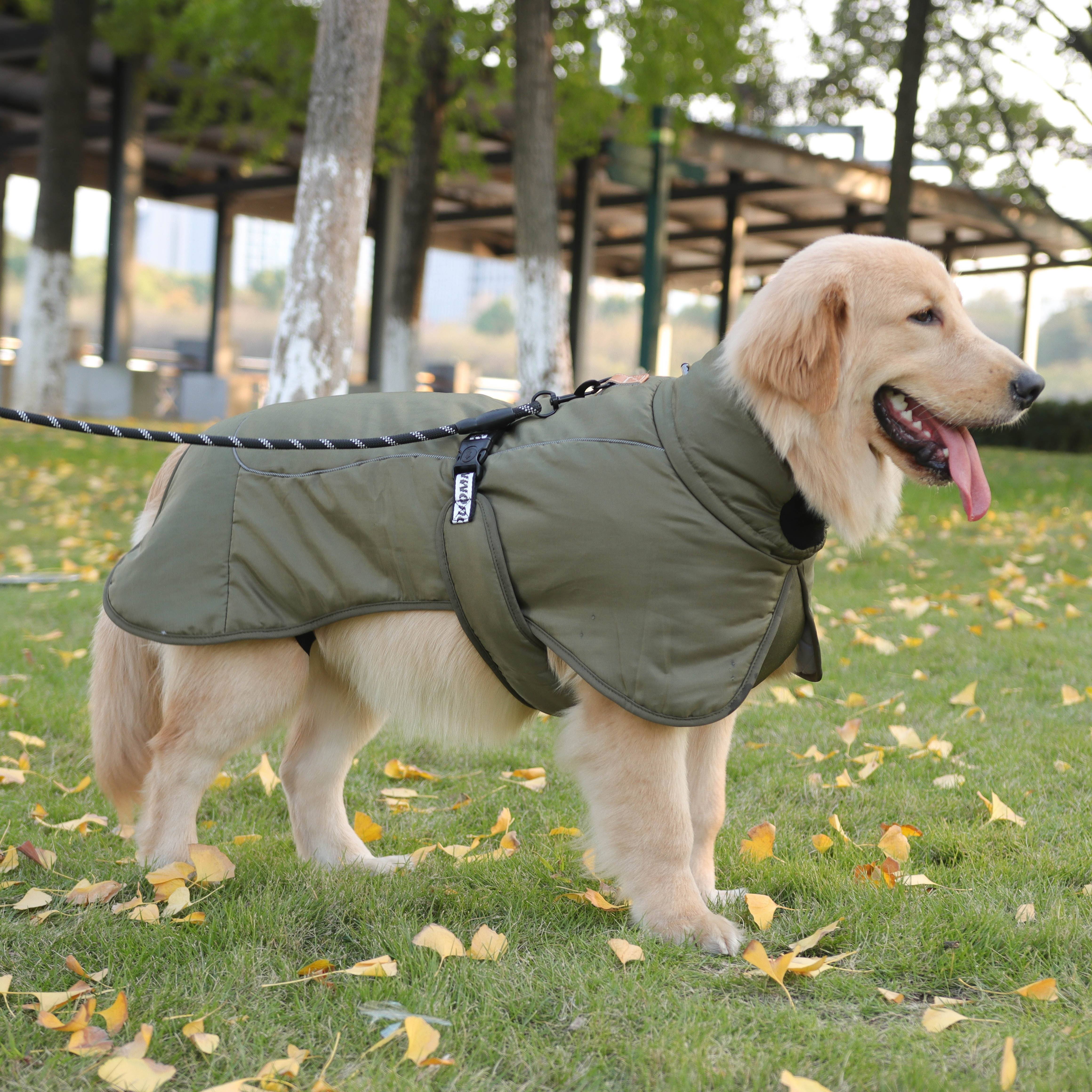 Reflektierende Jacke Mit Warmem Kragen Für Hunde