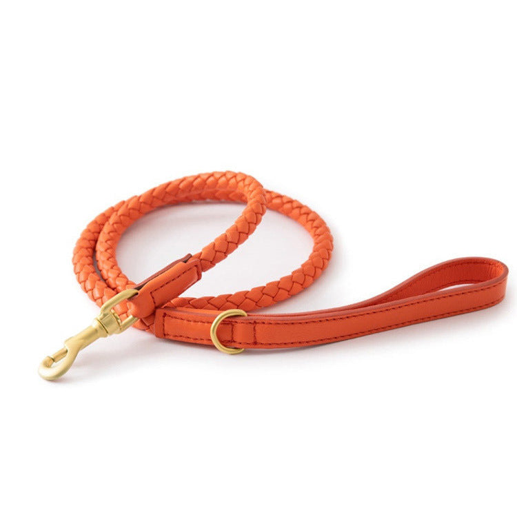 Premium-Set Hundehalsband und Leine aus PU Leder original