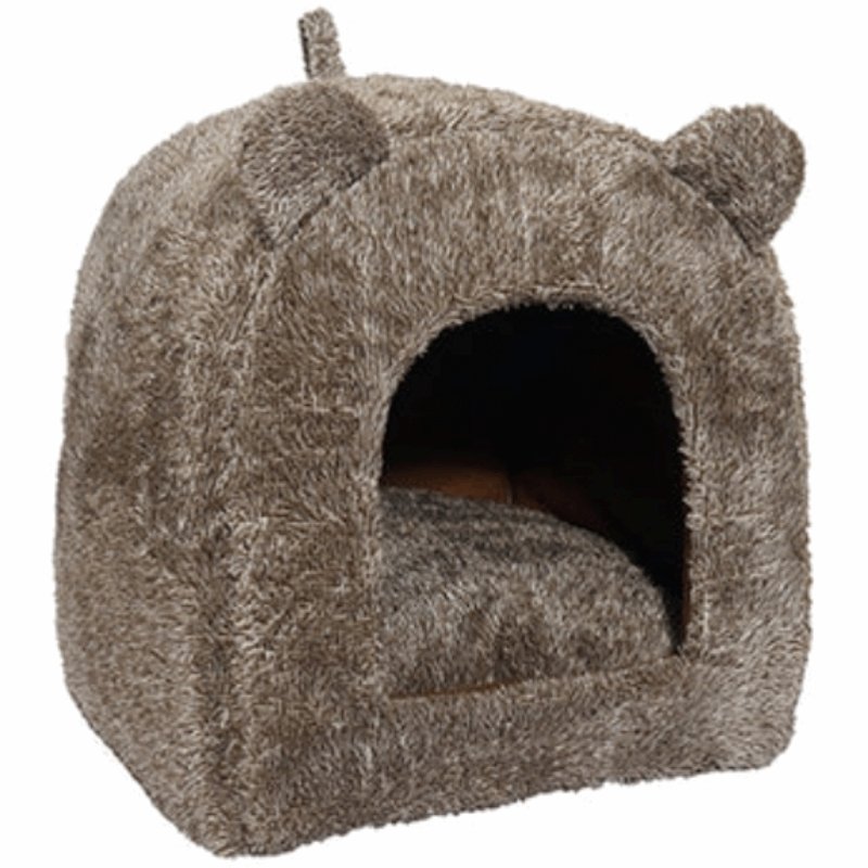 40 Winks Palisander-Katzenkorb Iglu Teddybraun 38X38X40 CM